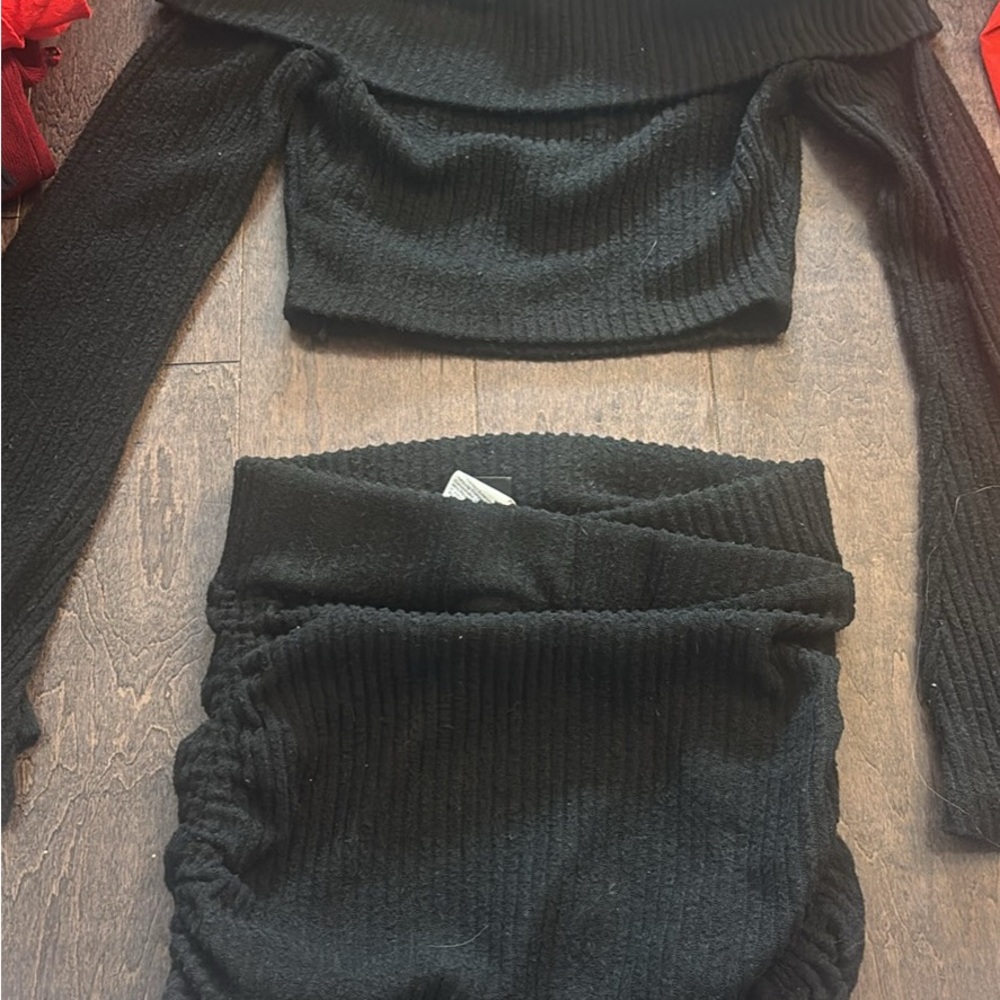 Elegant Black Off-Shoulder Sweater